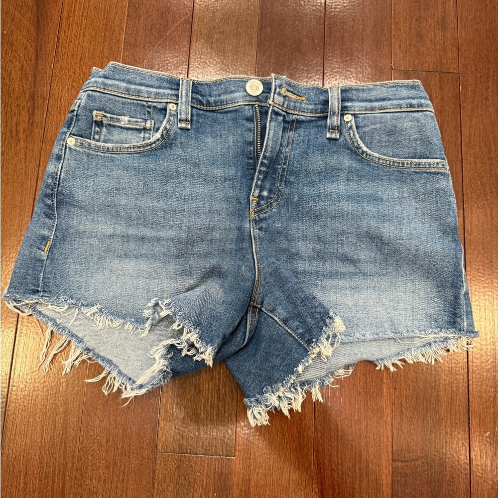 Hudson Jeans Blue Frayed Hem Shorts